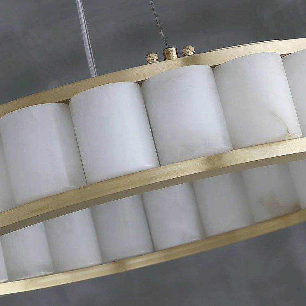 Aurevia Alabaster Ring Chandelier