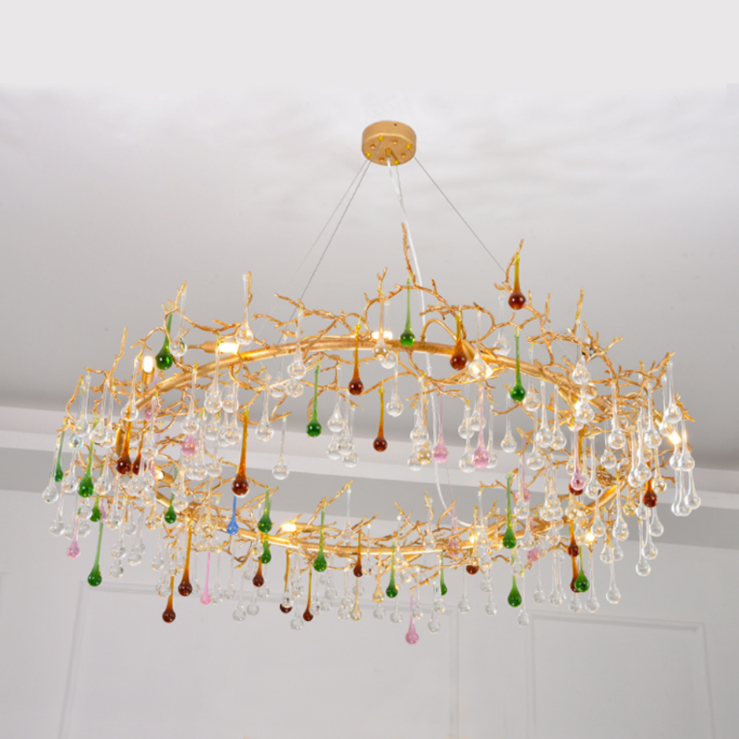 Celestia Colorful Crystal Branch Chandelier