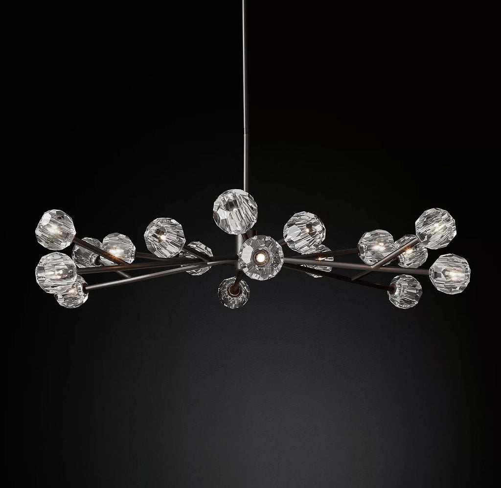 Lumera 60″ Clear & Smoke Crystal Round Chandelier