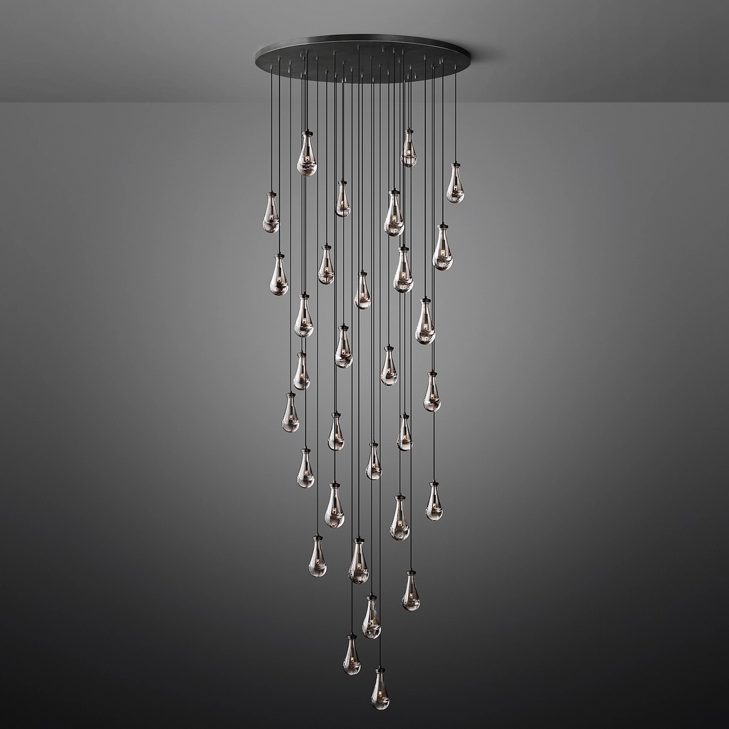 Elara Round Hand-Blown Glass Chandelier