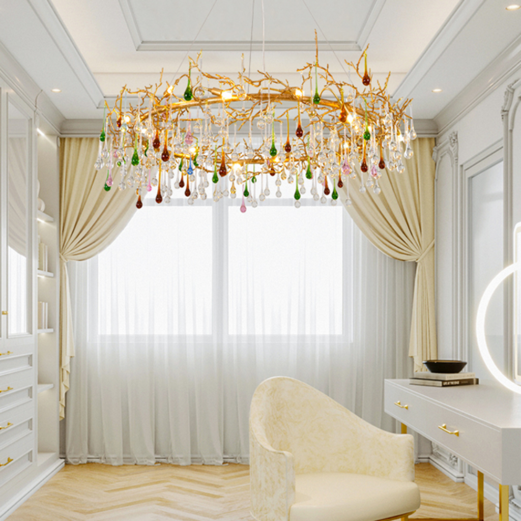 Celestia Colorful Crystal Branch Chandelier