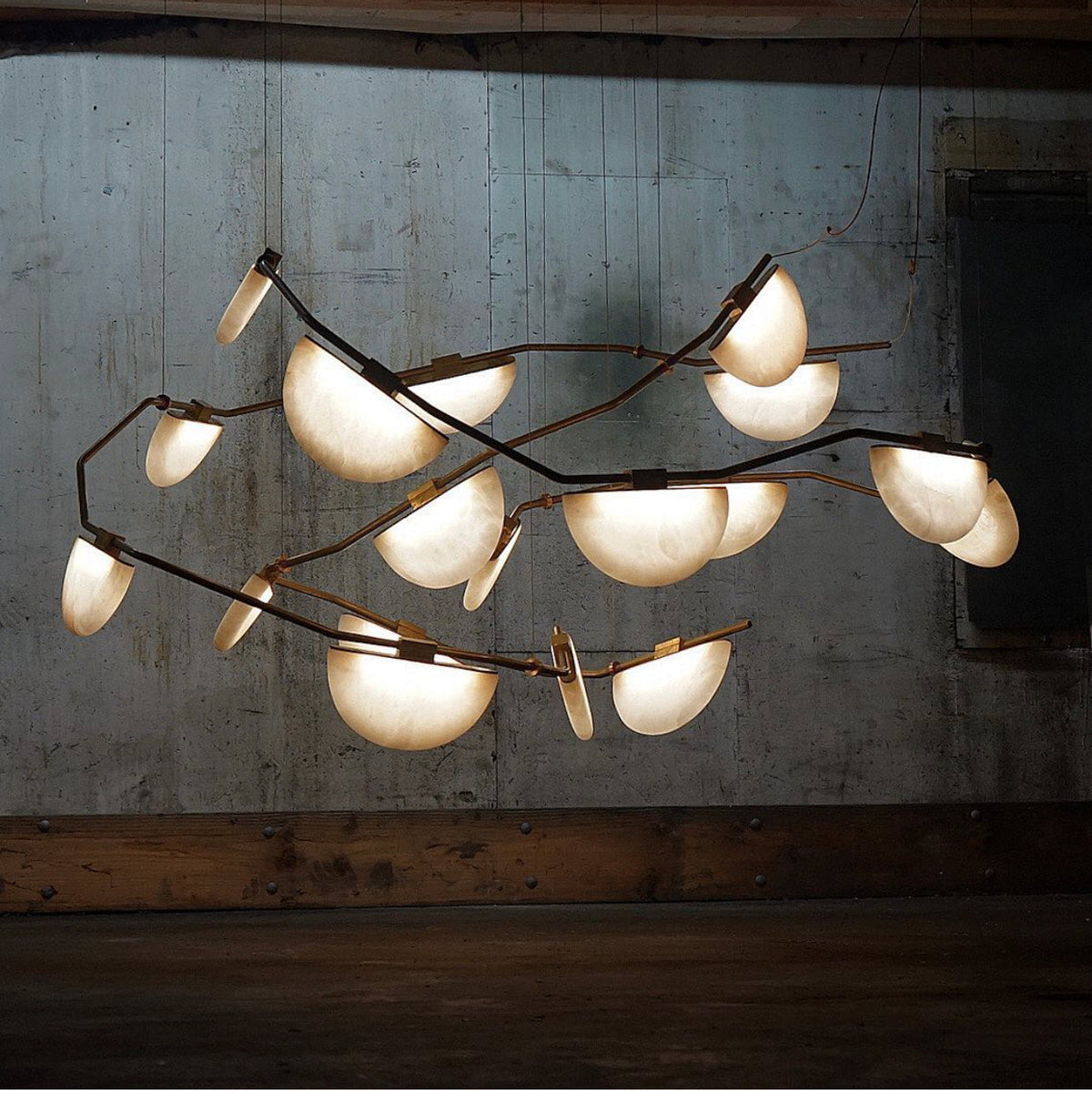 Aurevia Sculptural Alabaster Chandelier