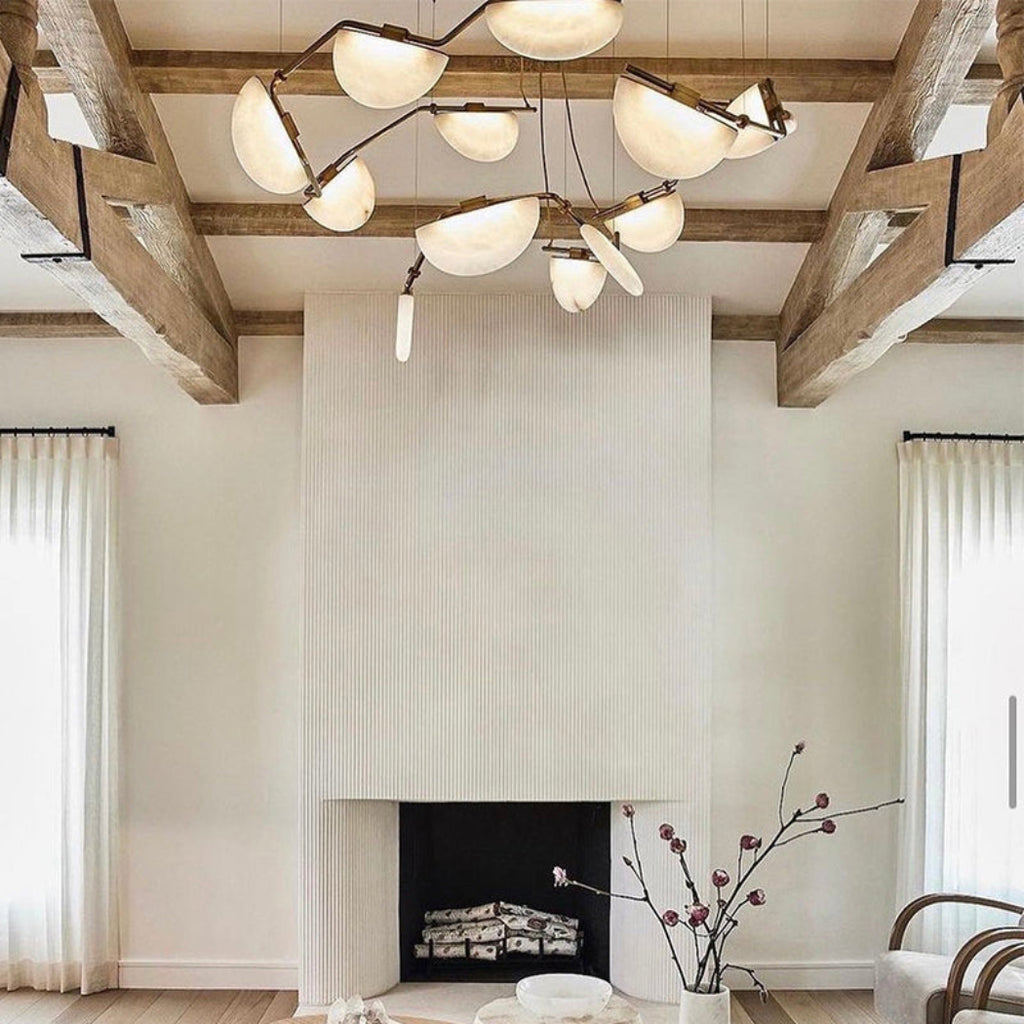 Aurevia Sculptural Alabaster Chandelier