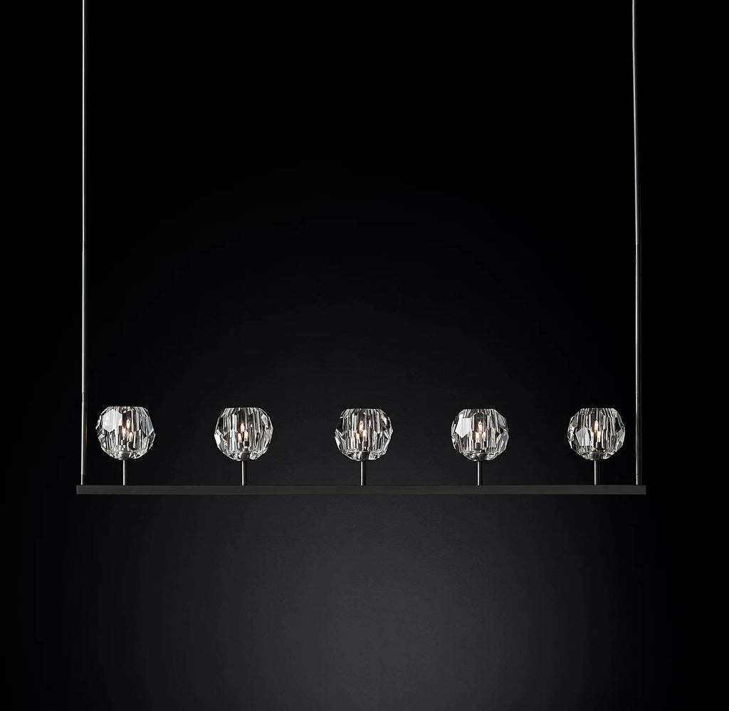 Lumera 48″ Clear Crystal Linear Chandelier