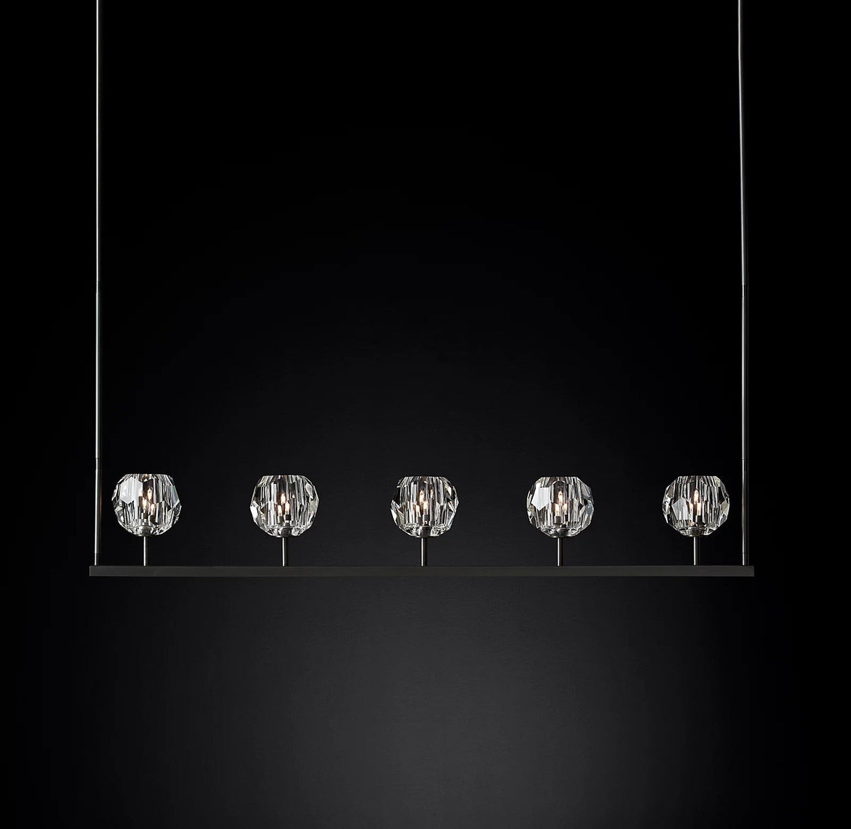 Lumera 48″ Clear Crystal Linear Chandelier