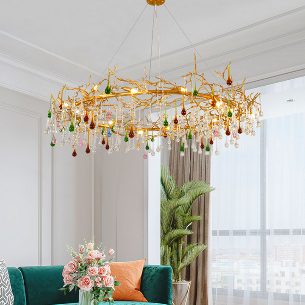 Celestia Colorful Crystal Branch Chandelier