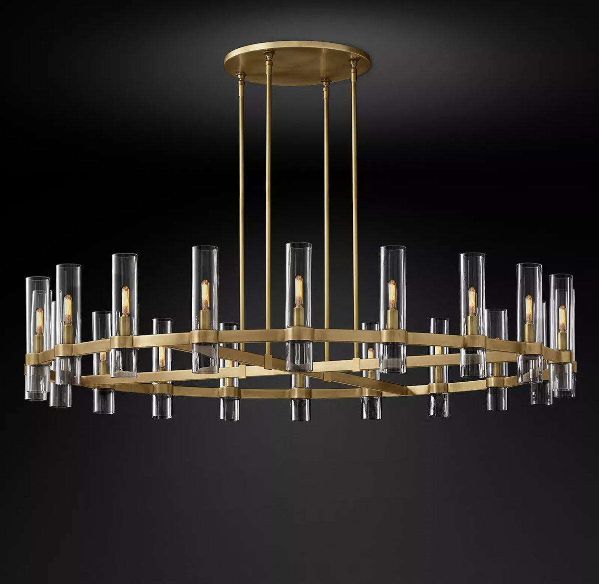 Rovella 60″ Round Glass Chandelier