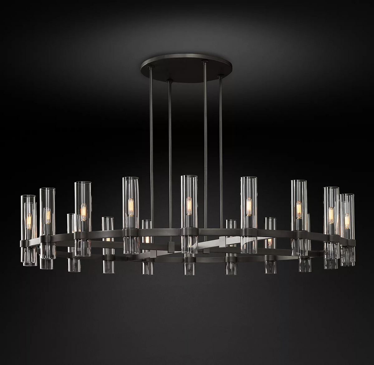 Rovella 60″ Round Glass Chandelier