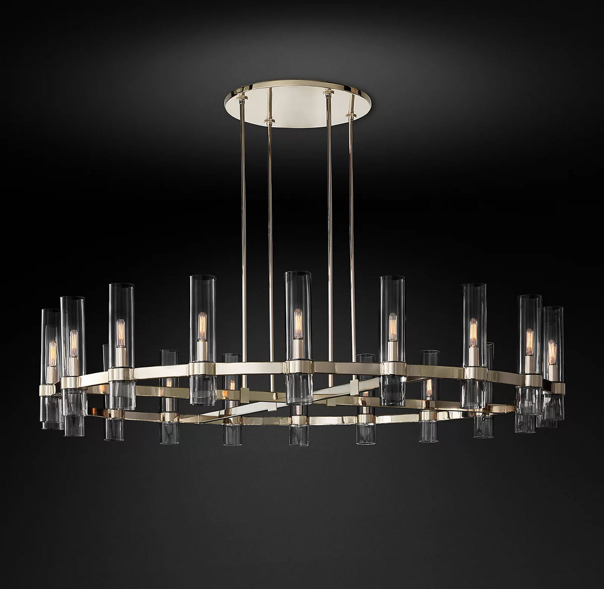 Rovella 60″ Round Glass Chandelier