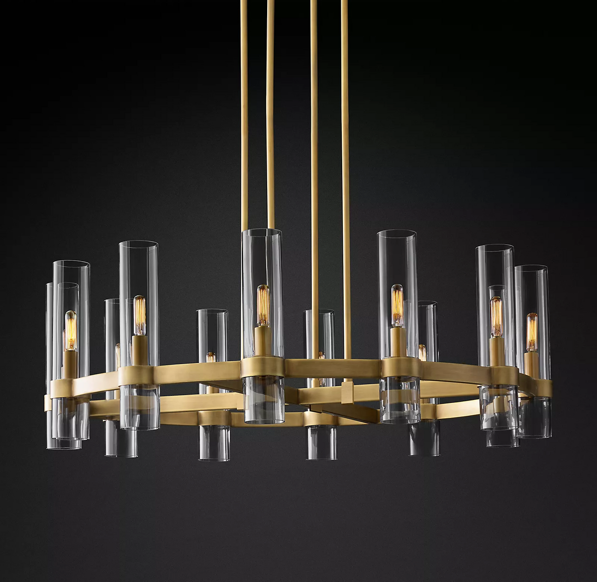 Rovella 36″ Round Glass Chandelier