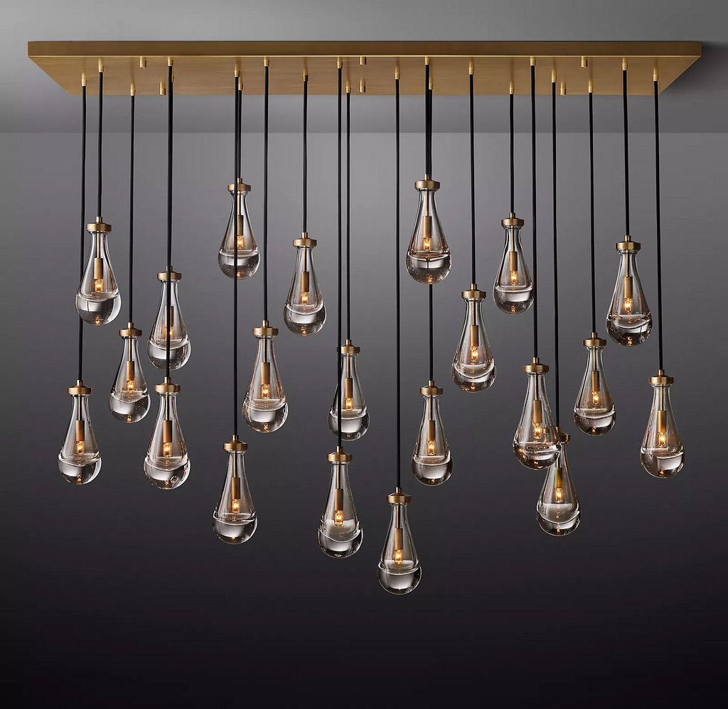 Elara 72″ Linear Hand-Blown Glass Chandelier