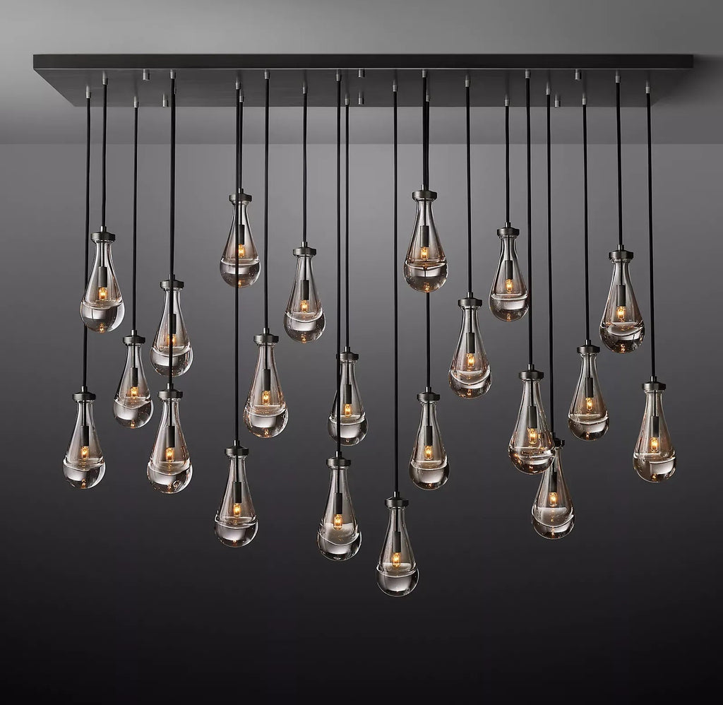 Elara 72″ Linear Hand-Blown Glass Chandelier
