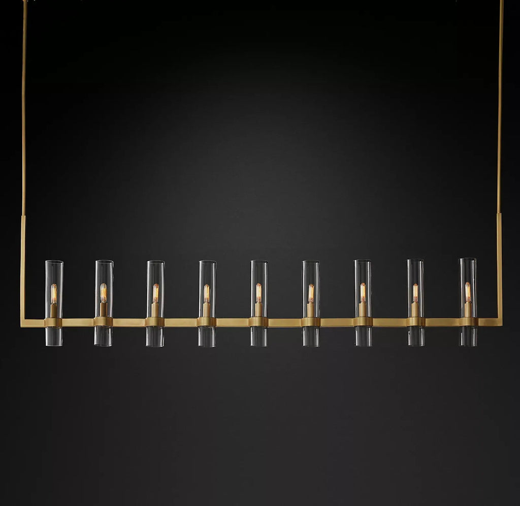 Rovella 71″ Linear Glass Chandelier