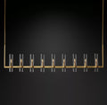 Rovella 71″ Linear Glass Chandelier