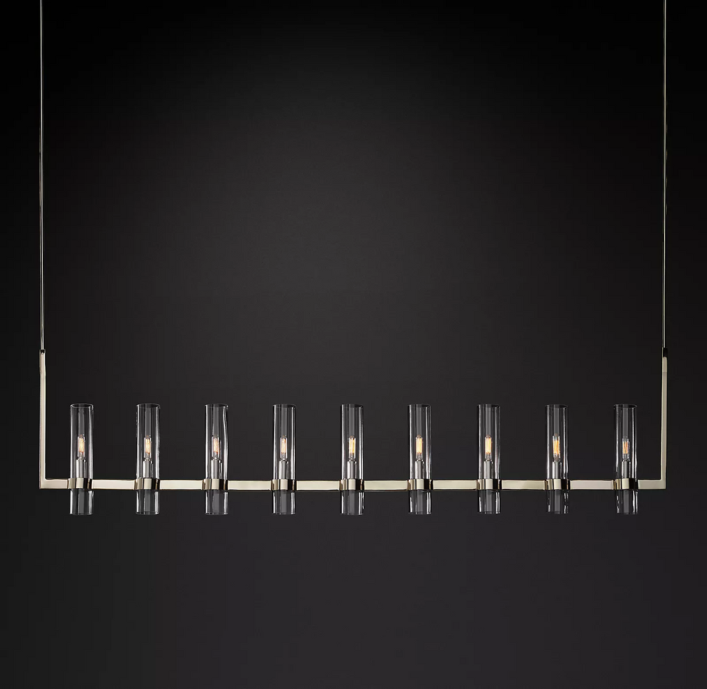 Rovella 71″ Linear Glass Chandelier