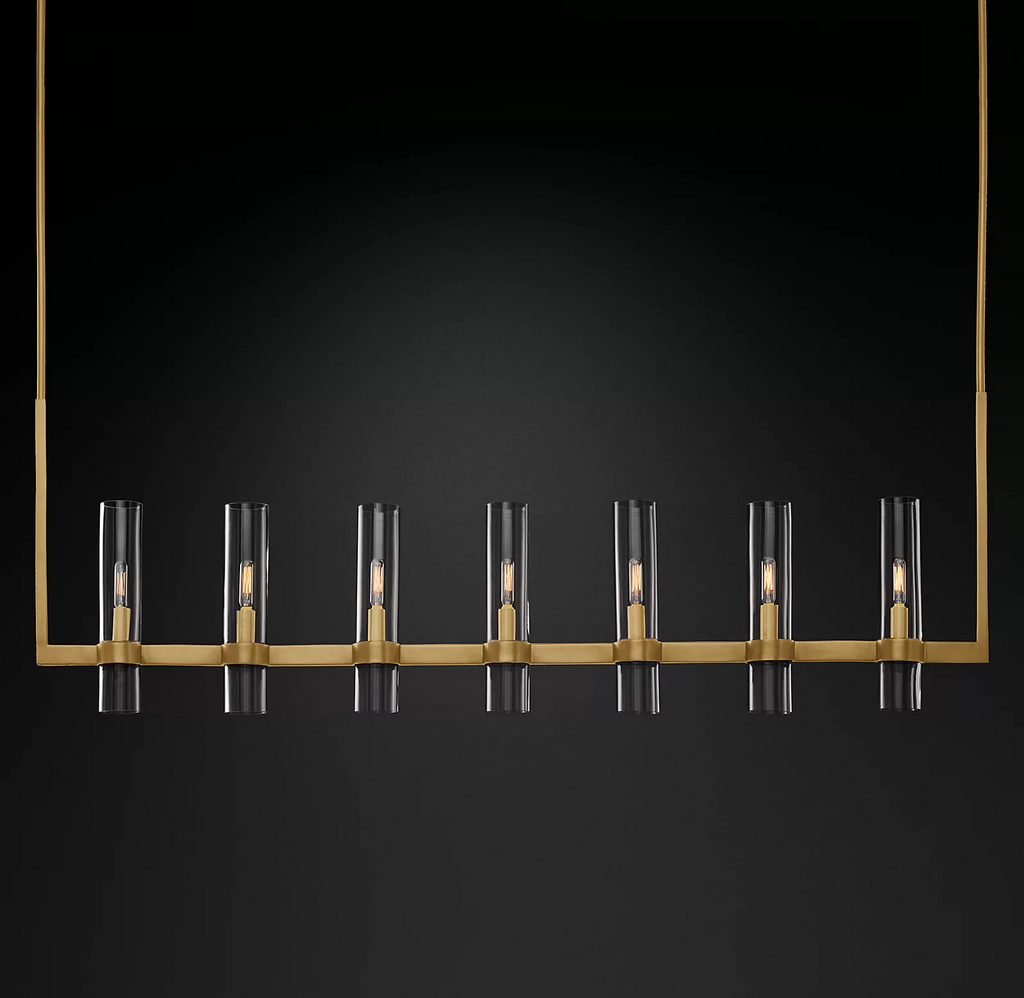 Rovella 59″ Linear Glass Chandelier
