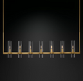 Rovella 59″ Linear Glass Chandelier