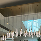Avelisse Glass Raindrop Linear Chandelier 37" / 50" / 70" / 87" / 120"