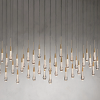 Avelisse Glass Raindrop Linear Chandelier 37" / 50" / 70" / 87" / 120"
