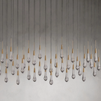 Avelisse Glass Raindrop Linear Chandelier 37" / 50" / 70" / 87" / 120"