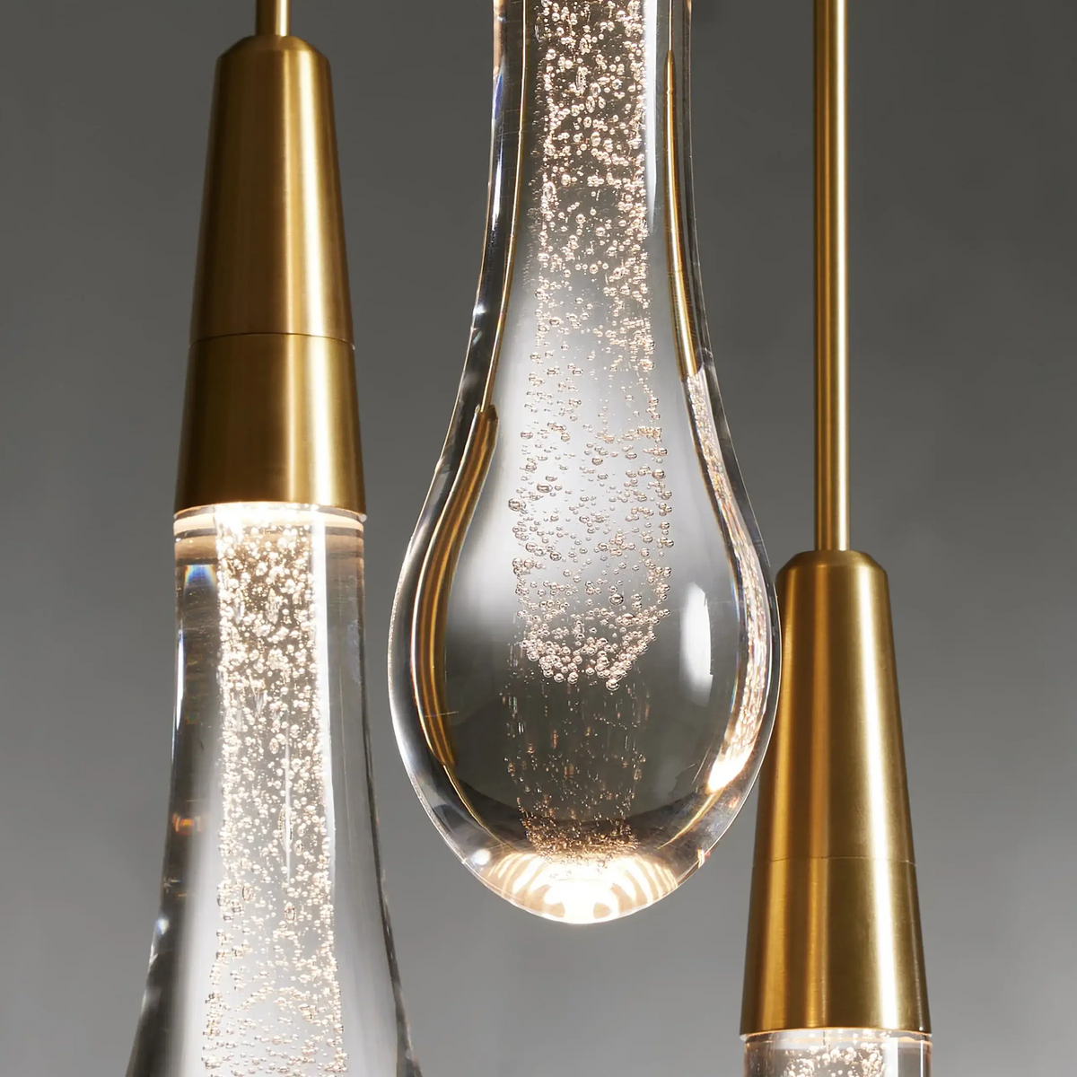 Avelisse Glass Raindrop Linear Chandelier 37" / 50" / 70" / 87" / 120"