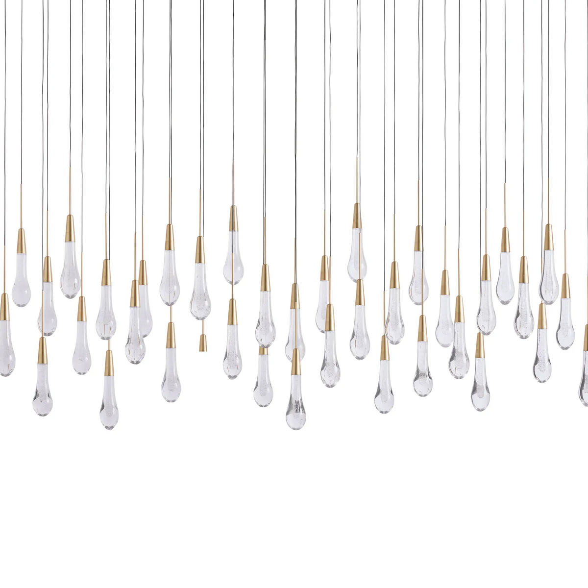 Avelisse Glass Raindrop Linear Chandelier 37" / 50" / 70" / 87" / 120"