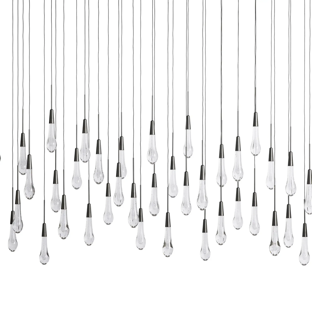 Avelisse Glass Raindrop Linear Chandelier 37" / 50" / 70" / 87" / 120"