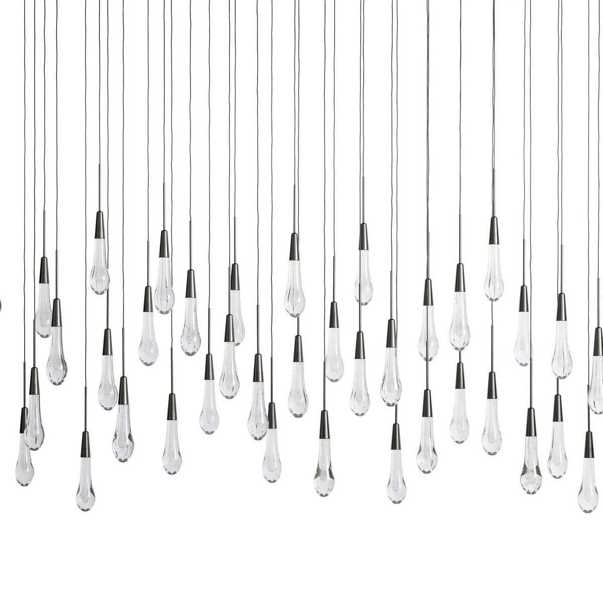 Avelisse Glass Raindrop Linear Chandelier 37" / 50" / 70" / 87" / 120"