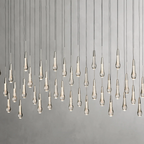 Avelisse Glass Raindrop Linear Chandelier 37" / 50" / 70" / 87" / 120"