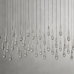 Avelisse Glass Raindrop Linear Chandelier 37" / 50" / 70" / 87" / 120"