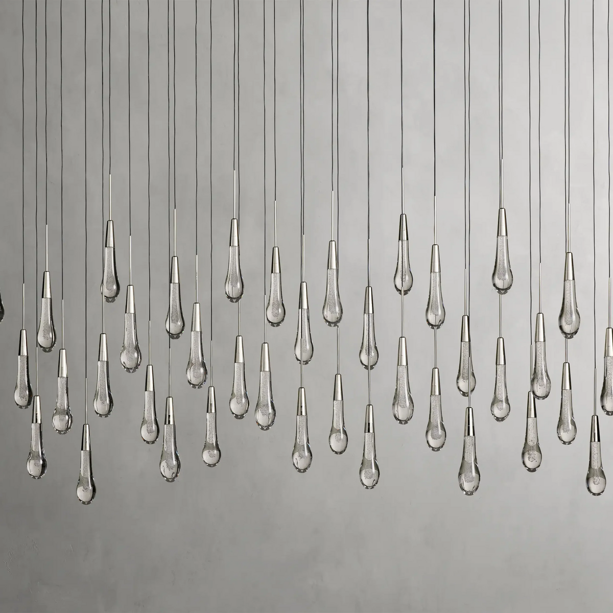 Avelisse Glass Raindrop Linear Chandelier 37" / 50" / 70" / 87" / 120"