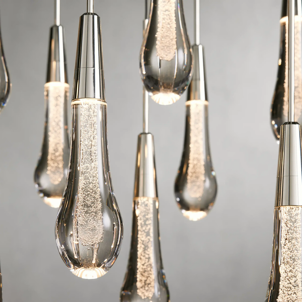 Avelisse Glass Raindrop Linear Chandelier 37" / 50" / 70" / 87" / 120"