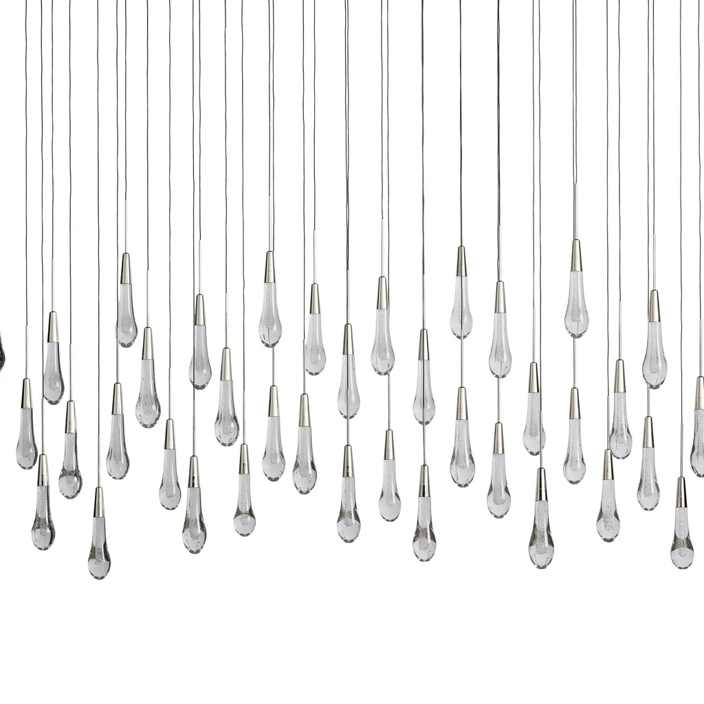 Avelisse Glass Raindrop Linear Chandelier 37" / 50" / 70" / 87" / 120"