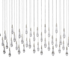 Avelisse Glass Raindrop Linear Chandelier 37" / 50" / 70" / 87" / 120"