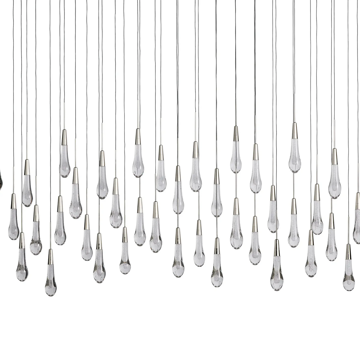 Avelisse Glass Raindrop Linear Chandelier 37" / 50" / 70" / 87" / 120"