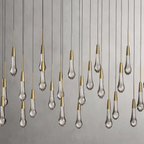 Avelisse Glass Raindrop Linear Chandelier 37" / 50" / 70" / 87" / 120"