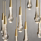 Avelisse Glass Raindrop Linear Chandelier 37" / 50" / 70" / 87" / 120"