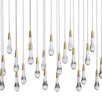 Avelisse Glass Raindrop Linear Chandelier 37" / 50" / 70" / 87" / 120"