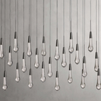 Avelisse Glass Raindrop Linear Chandelier 37" / 50" / 70" / 87" / 120"