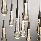 Avelisse Glass Raindrop Linear Chandelier 37" / 50" / 70" / 87" / 120"