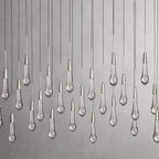 Avelisse Glass Raindrop Linear Chandelier 37" / 50" / 70" / 87" / 120"