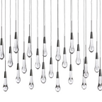 Avelisse Glass Raindrop Linear Chandelier 37" / 50" / 70" / 87" / 120"