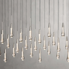 Avelisse Glass Raindrop Linear Chandelier 37" / 50" / 70" / 87" / 120"