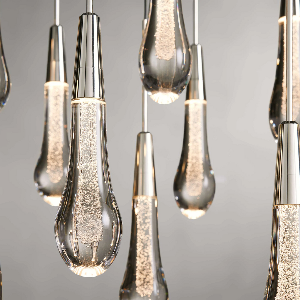 Avelisse Glass Raindrop Linear Chandelier 37" / 50" / 70" / 87" / 120"