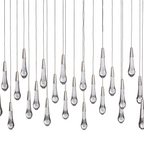 Avelisse Glass Raindrop Linear Chandelier 37" / 50" / 70" / 87" / 120"