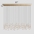Avelisse Glass Raindrop Linear Chandelier 37" / 50" / 70" / 87" / 120"