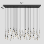 Avelisse Glass Raindrop Linear Chandelier 37" / 50" / 70" / 87" / 120"