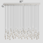 Avelisse Glass Raindrop Linear Chandelier 37" / 50" / 70" / 87" / 120"