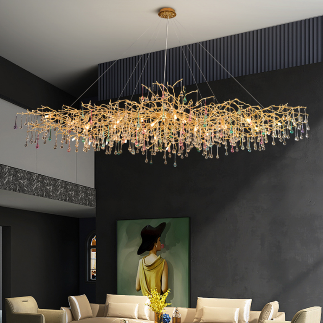Celestia 98″ Colorful Crystal Branch Chandelier