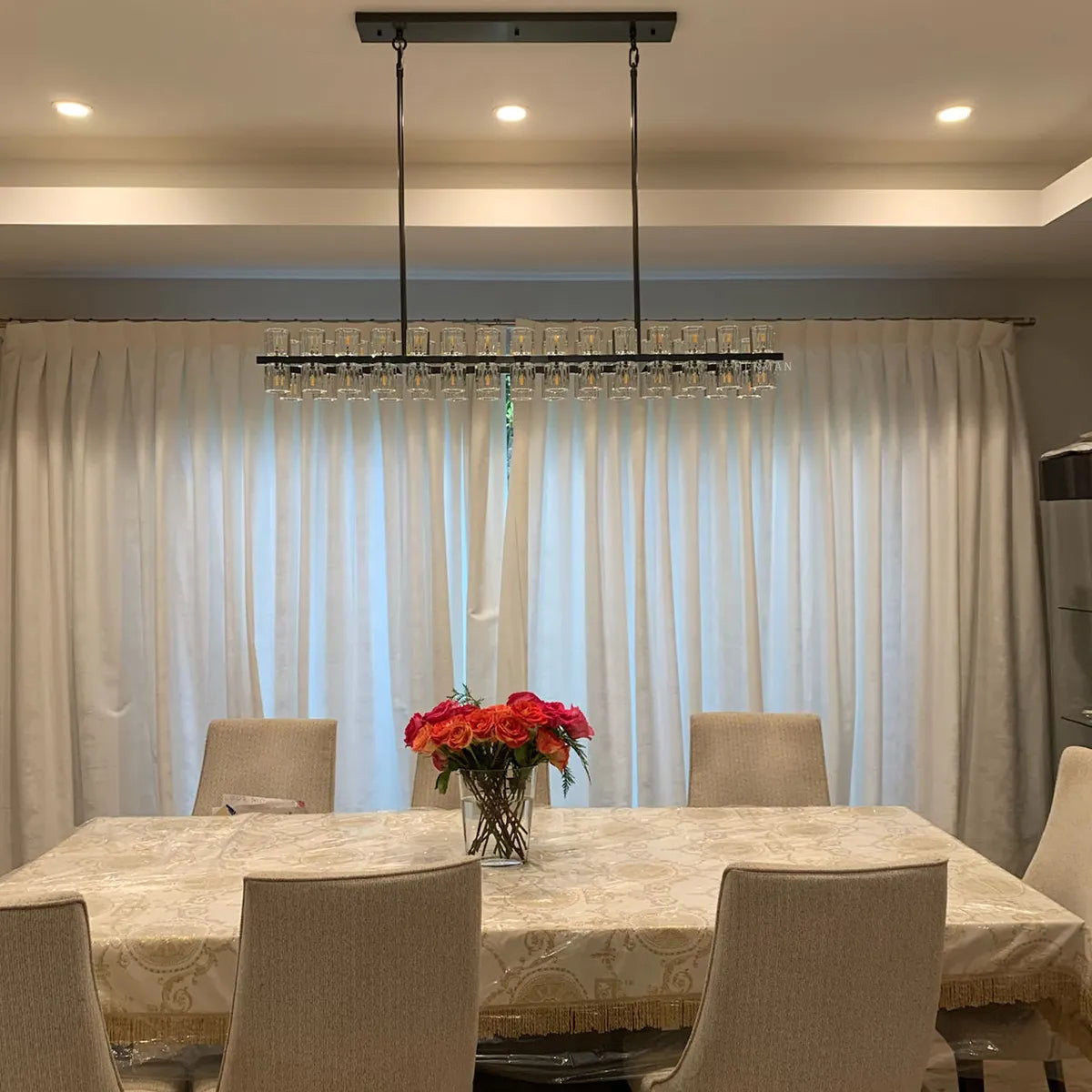Aurelia 72″ Rectangular Crystal Chandelier
